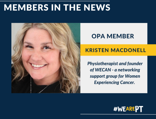 MEMBERS INTHE NEWS – KRISTEN MACDONELL – SUPPORTING WOMEN EXPERIENCING CANCER