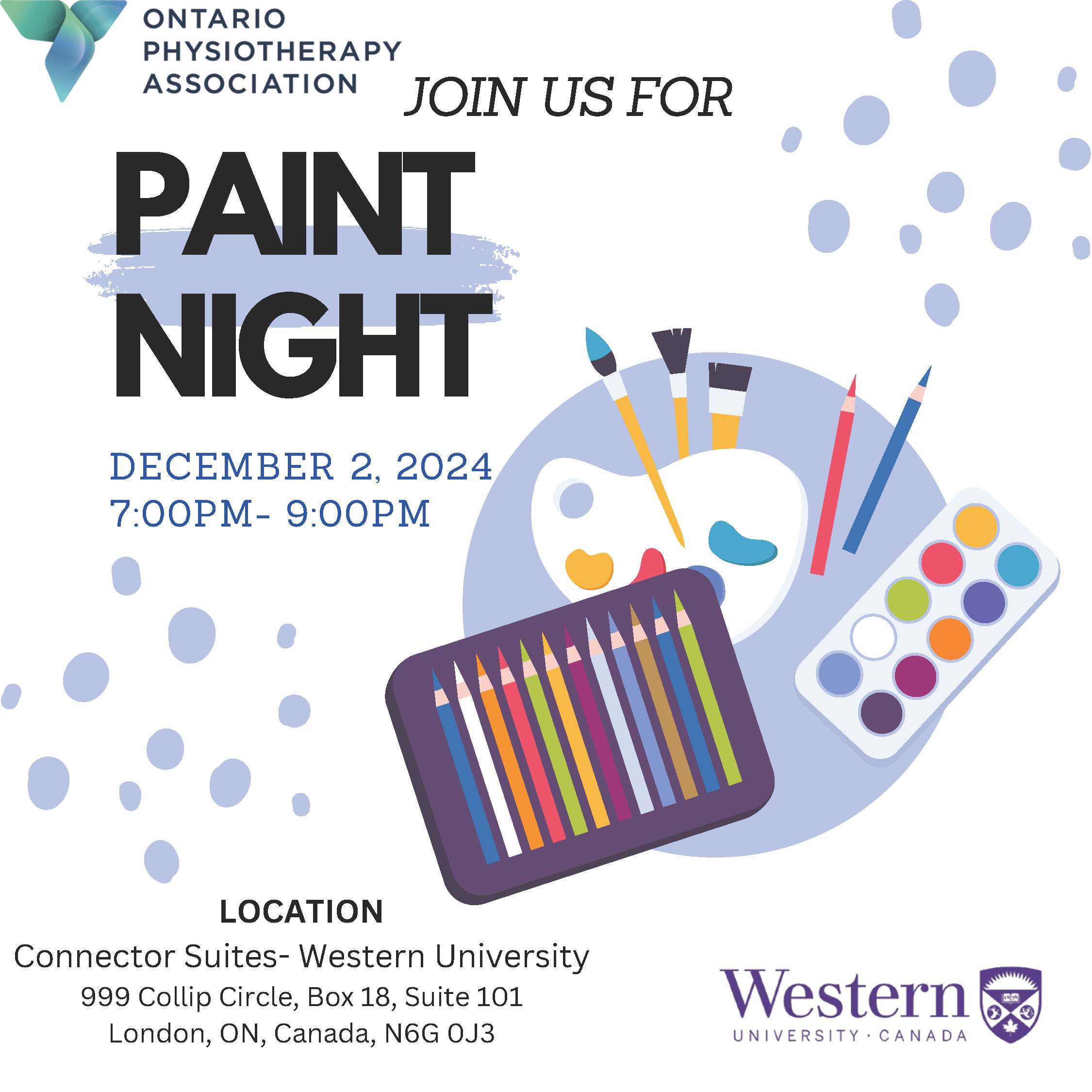 London District Flyer for Paint Night